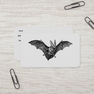 Carte De Visite Vintage Bat Gothic Vampire