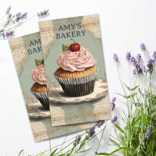 Carte De Visite Vintage boulanger pâtissier Chef pâtisserie boulan