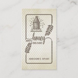 Carte De Visite Vintage branche de miel de ruche rustique