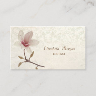 Carte De Visite Vintage Chic Magnolia, Dentelle