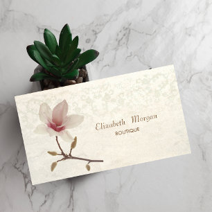 Carte De Visite Vintage Chic Magnolia, Dentelle