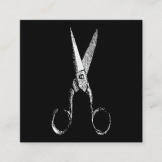 Carte de visite vintage ciseaux ou barbier ou salo