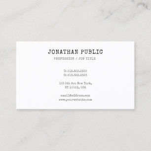 Carte De Visite Vintage Classic Look Professionnel Élégant Modèle