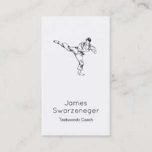 Carte de visite vintage d'arts martiaux de style -