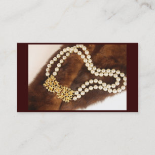 Carte de visite vintage de bijoux