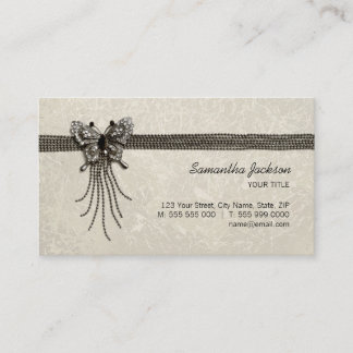 Carte de visite vintage de bijoux d'antiquité de