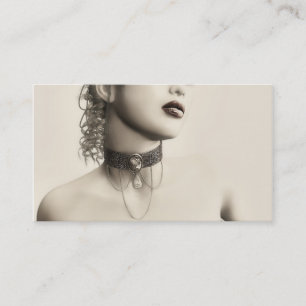 Carte de visite vintage de collier
