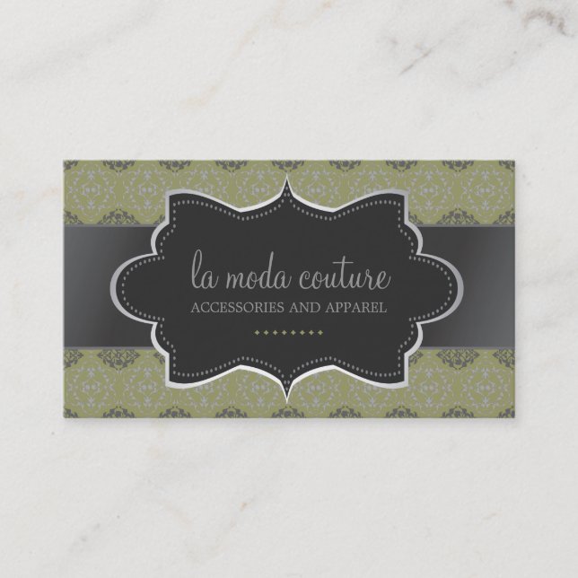 Carte de visite vintage de concepteur (Devant)
