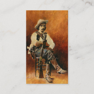 Carte de visite vintage de cowboy