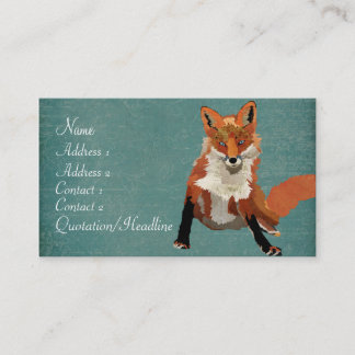 Carte de visite vintage de Fox d'ambre
