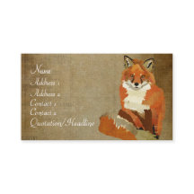 Carte de visite vintage de Fox rouge
