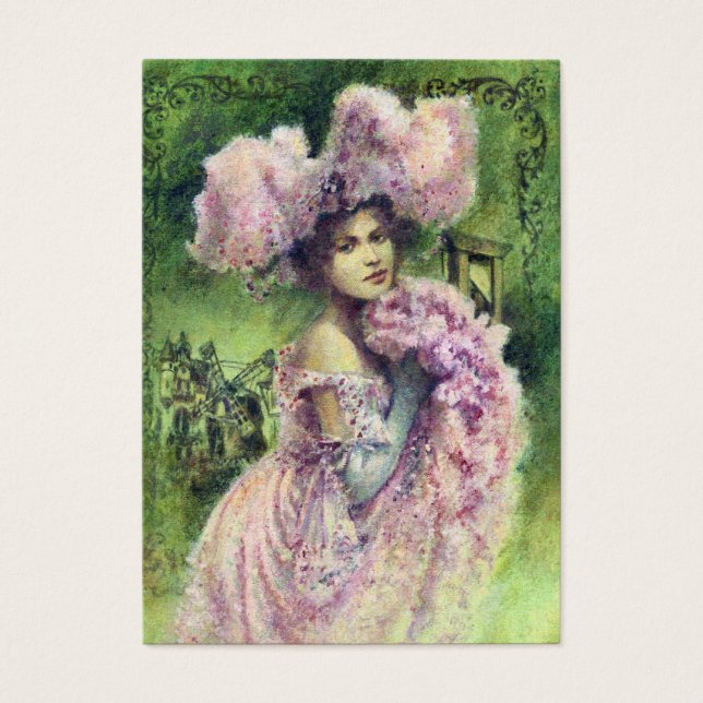 Carte de visite vintage de la danseuse édouardienn (Devant)