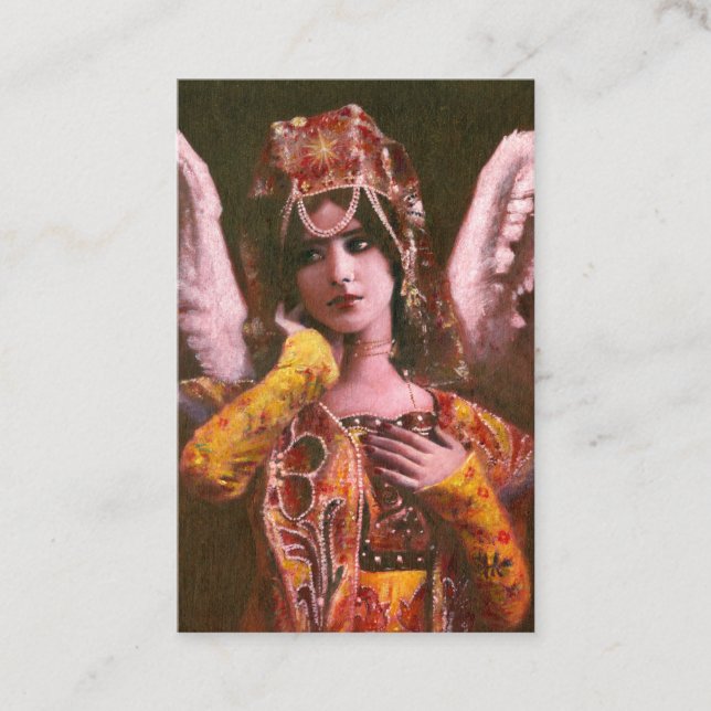 Carte de visite vintage de l'ange ACEO (Devant)