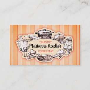 Carte de visite vintage de restauration de chef