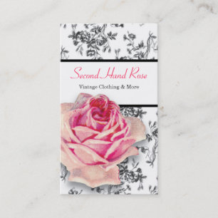Carte de visite vintage de roses
