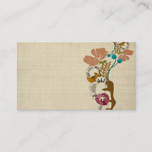 Carte de visite vintage de Sakura et de fleurs