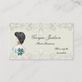 Carte de visite vintage de salon de coiffure de