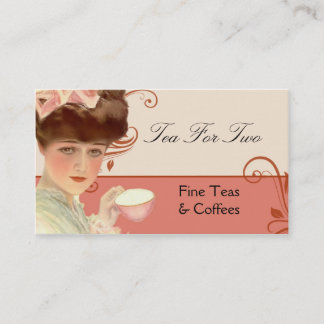 Carte de visite vintage de thé ou de café