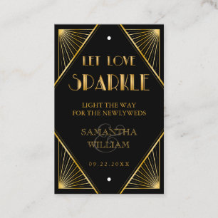 Carte De Visite Vintage Elegant Art Déco Gold Mariage Envoi