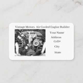 Carte De Visite Vintage Engine builder Business Card