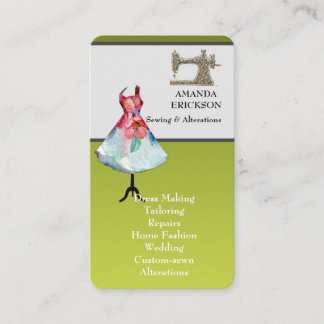 Carte De Visite Vintage  Fashion Crafts Girly Floral Sewing