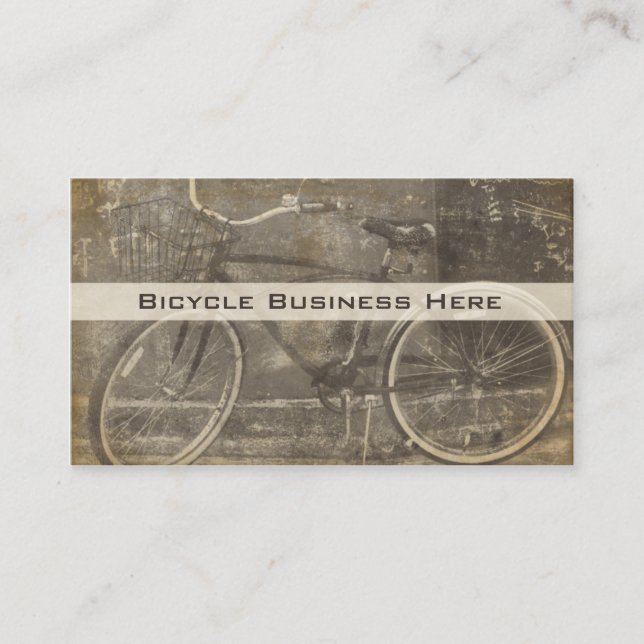 Carte de visite vintage Grungy Bicycle (Devant)