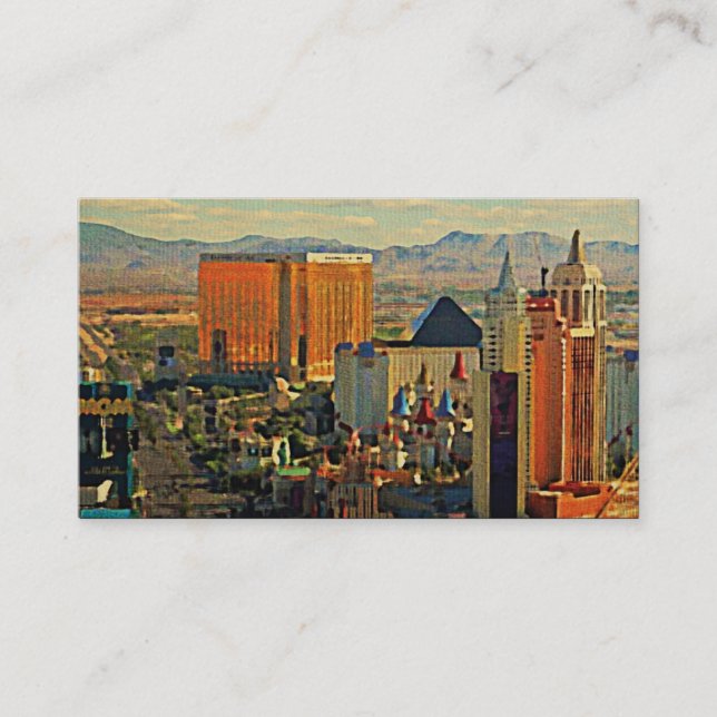 Carte De Visite Vintage Las Vegas Skyline (Devant)