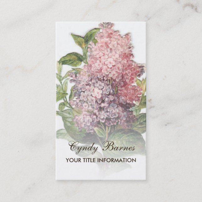 Carte de visite vintage Lilac (Devant)
