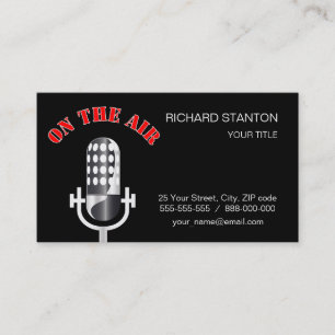 Carte De Visite Vintage microphone