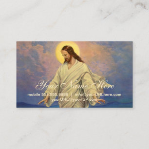 Carte De Visite Vintage Religion, Jésus-Christ marche sur l'eau