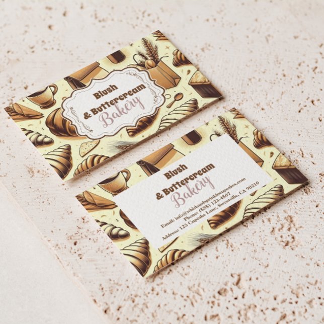 Carte De Visite Vintage Rustic Bakery (Créateur téléchargé)
