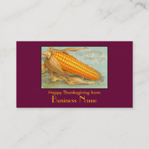 Carte De Visite Vintage Thanksgiving Corn Husk