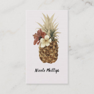 Carte De Visite Vintage Tropical Fleur d'Hibiscus Floral Chic