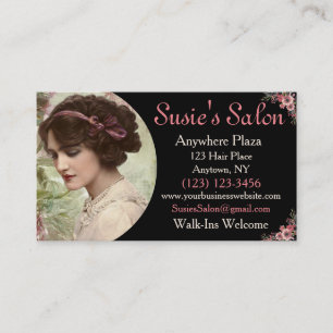 Carte de visite vintage victorien de beauté de