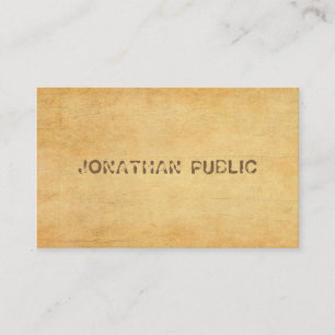 Carte De Visite Vintage Vieux Papier Distressed Script Texte Luxe