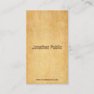 Carte De Visite Vintage Vieux Papier Perdu Script Professionnel