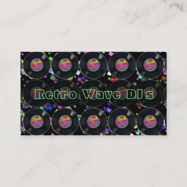 Carte de visite Vinyl Rock Et Roll 3 (Devant)