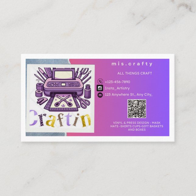 Carte de visite vinyle (Devant)