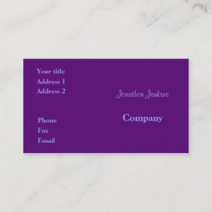 Carte De Visite Violet