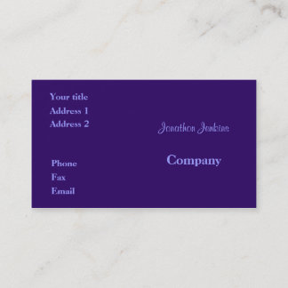 Carte De Visite Violet