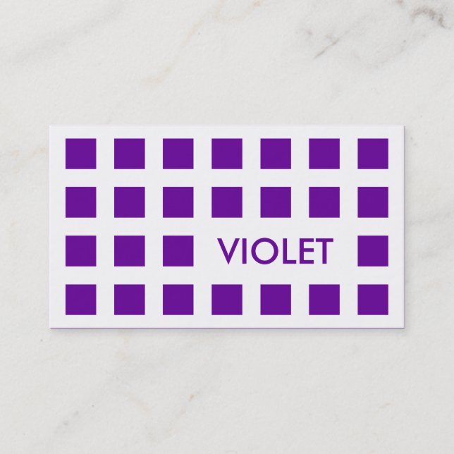 Carte De Visite VIOLET (carrés modernes) (Devant)