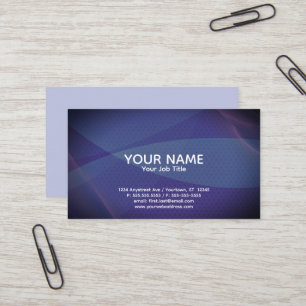Carte De Visite Violet et Bleu Abstrait Générique Adaptable