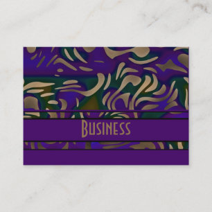 Carte de visite violet or impression animale