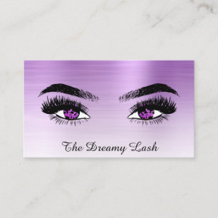 Carte De Visite *~* VIOLET Parties scintillant Lashes QR Brows Ext