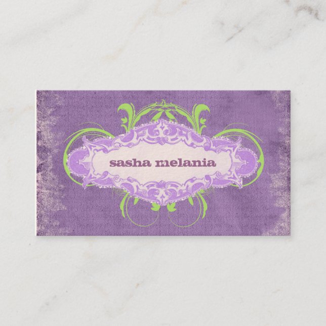 Carte De Visite Violette de la CHROMATOGRAPHIE GAZEUSE | avec (Devant)