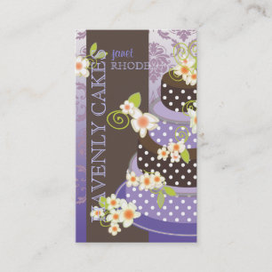 Carte De Visite Violette de PixDezine+Boulangerie/pâtisserie de