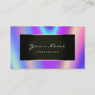 Carte De Visite Violette noire Fluoresc de cadre encadrée par