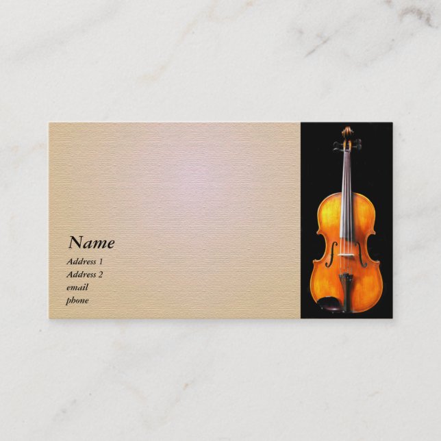 Carte De Visite Violon/Carte de visite de la viole (Devant)