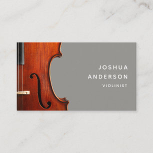 Carte De Visite Violon Enseignant Musicien professionnel Simple