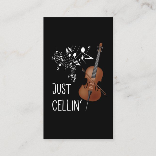 Carte De Visite Violoncello Humour Cellist à cordes violoncelle (Devant)